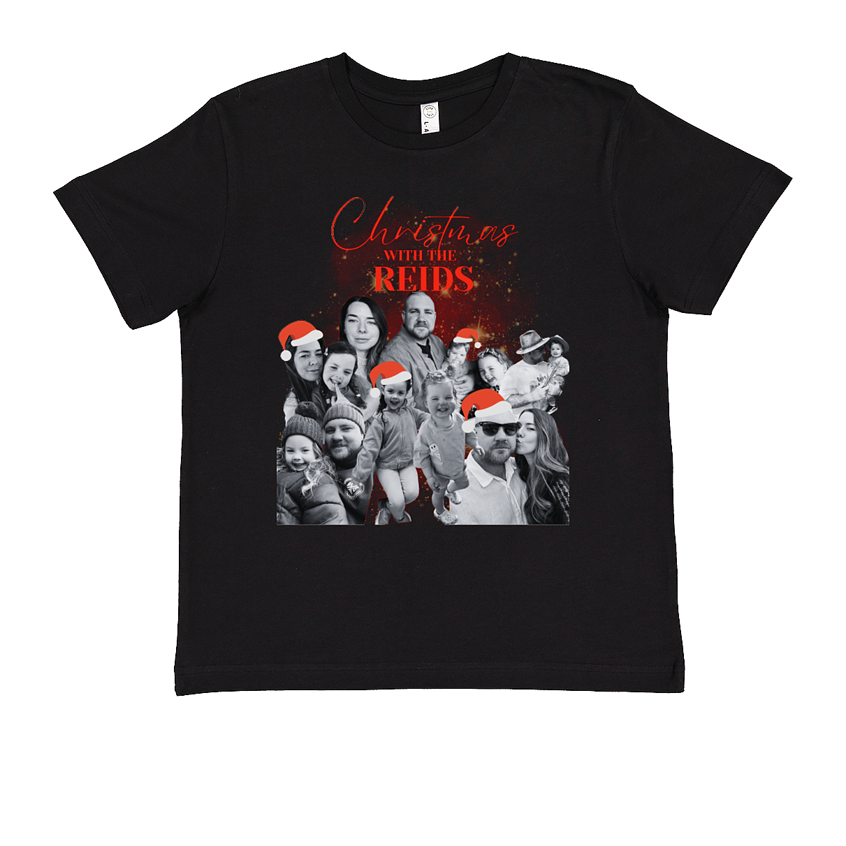 KIDS CUSTOM CHRISTMAS FAMILY NAME TEE
